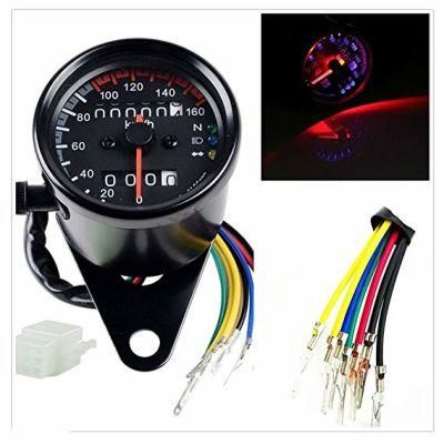 Motorcycle Parts Dual Odometer Speedometer Gauge LED