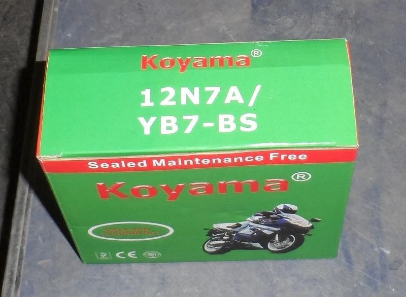 12V7ah Motorcycle Battery Yb7bl-BS/12n7bl-BS Maintenance Free Motorcycle Battery