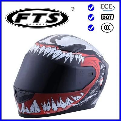 Motorcycle Accessory Safety Protector Full Face Helmet with DOT &amp; ECE Certificates ABS Material Pinlock Available Carbon