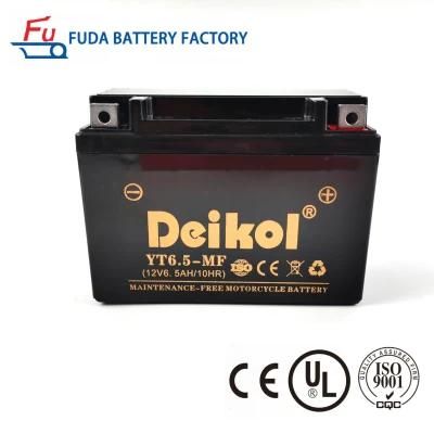 Yt6.5 6.5ah 12V Lead Acid AGM Maintenance Free Motorcycle Battery