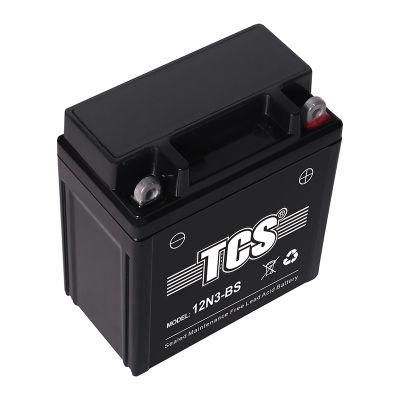 TCS Motorcycle Battery Dry Charged Maintenance Free 12N3-BS