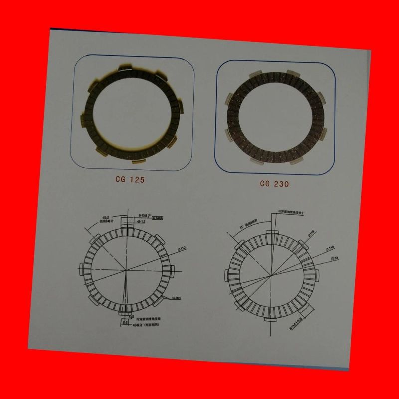 Motorcycle Spare Parts Clutch Plate for Cg125/Bros150/C100/Dream/CD100