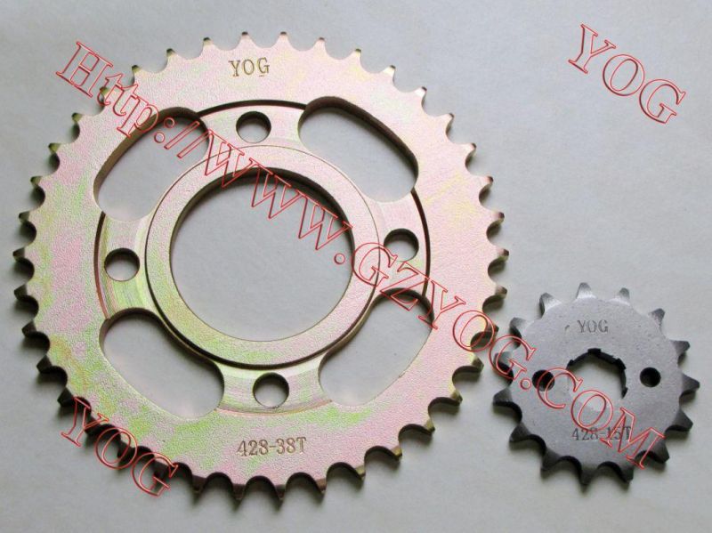 Yog Motorcycle Spare Parts Sprockets Kit 45 Steel for Kmf250/Zx150 Xr250 Bros