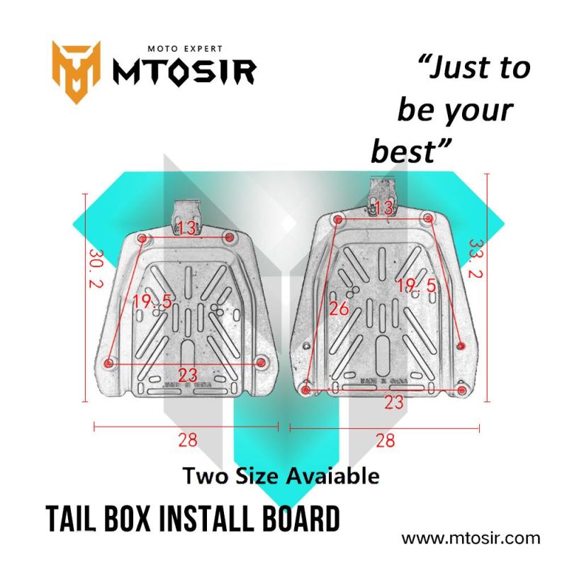Mtosir High Quality Tail Box Install Board Metal Instal Pad for Universal Motorcycle Scooter Rear Box Install Panel Two Sizes