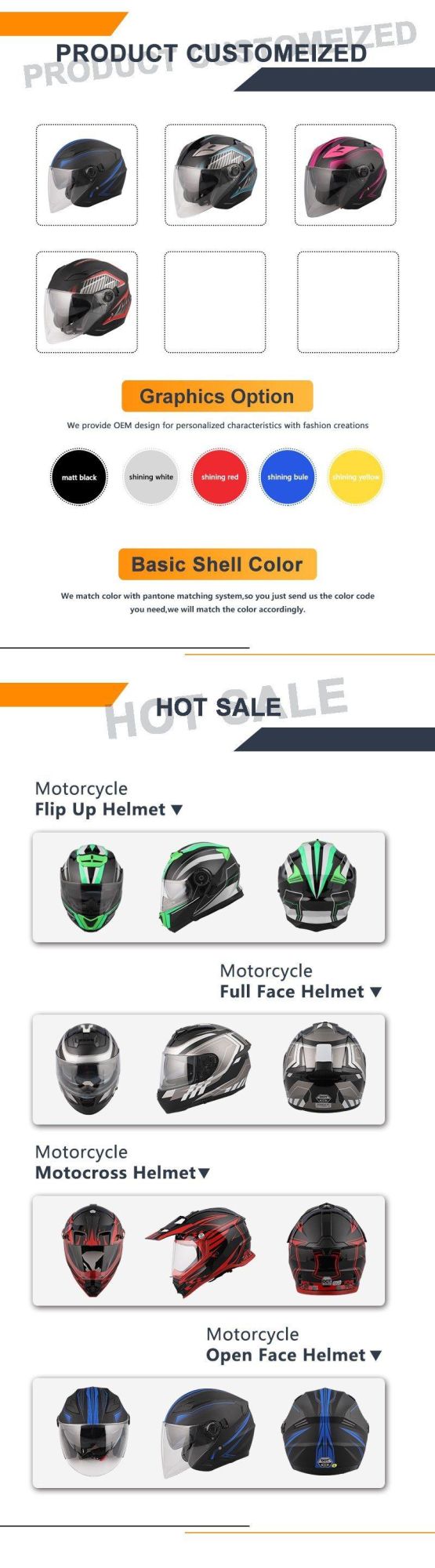 Half Helmets Factory New Motorcycle Helmets with Good Price for Sale
