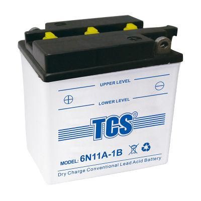 TCS Dry Charged Lead Acid Motorcycle Battery 6N11A-1B