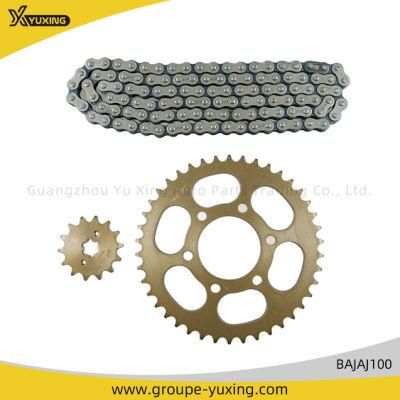 45#Steel Motorcycle Engine Spare Parts Chain Sprocket Kit for Bajaj