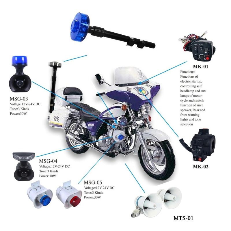 Haibang Warning Beacon with Siren Speaker for Motorcycle