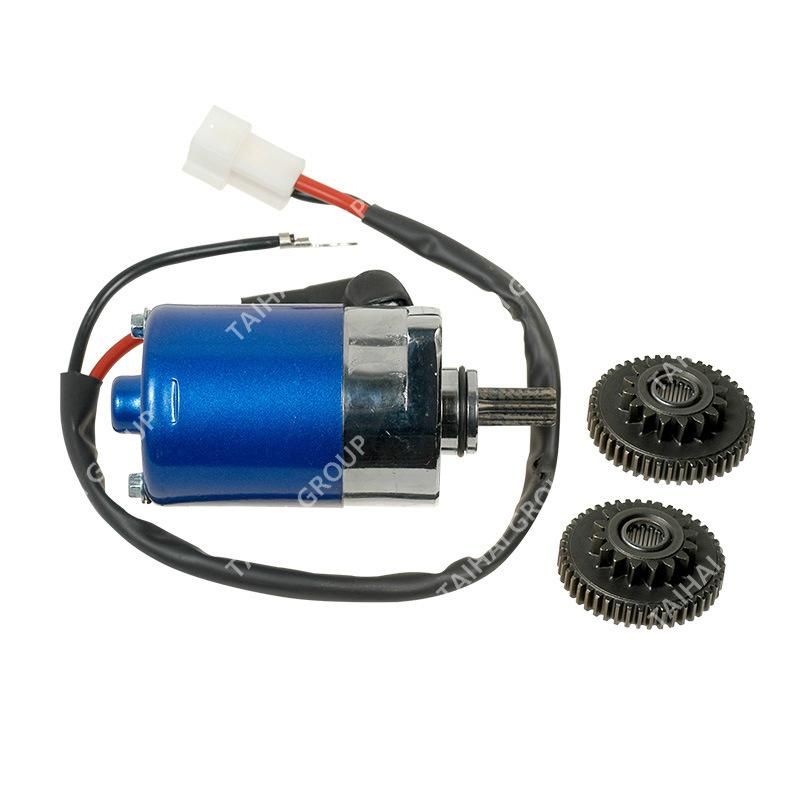 Yamamoto Motorcycle Spare Parts 100% Copper Blue Starter Motor with Wire and Gear for YAMAHA 100 (K120) Sport
