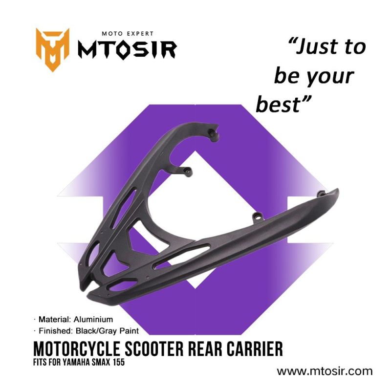 Mtosir Motorcycle Rear Carrier YAMAHA Smax155 Black/Gray Paint Scooter High Quality Professional Rear Carrier