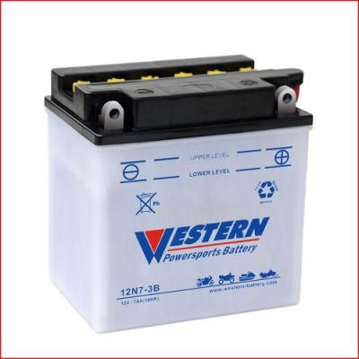 12n7-3b Dry Cell Motor Battery Motorcycle Battery 12V 7ah