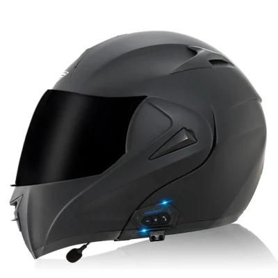 Factory Hot Selling Snake Asian Black Tea Mirrormotorcycle Helmet Open Facemotorcycle Bluetooth Helmetled Motorcycle Helmet