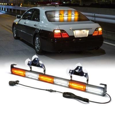 Windproof Waterproof Amber White Bi-Color Flashing Light Traffic Advisor Directional Strobe Warning Light