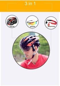 Super Cool in-Mold Sports Bicycle Helmets with Wind Glasses and Bluetooth