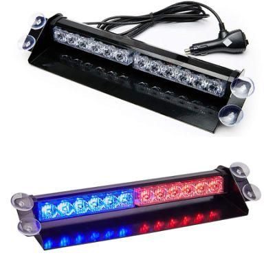 Button Control Switch 15 Inch Red and Blue Bicolor Vehicle Car Truck Dashboard Windshield Warning Light