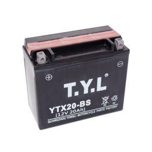 12V20ah/ Ytx20-BS Dry-Charged Maintenance Free Lead Acid Motorcycle Battery