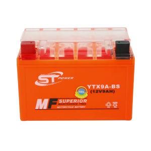 12V 9ah Ytx9 Gel Maintenance Free Rechargeable Mf Lead Acid Storage Motorcycle Battery