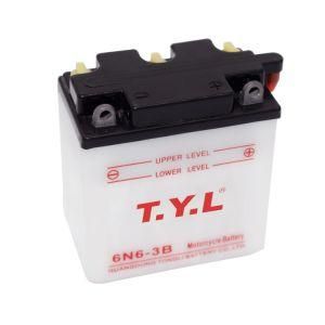 6n6-3b 12V6ah Whosale Dry-Charged Conventional Motorcycle Battery