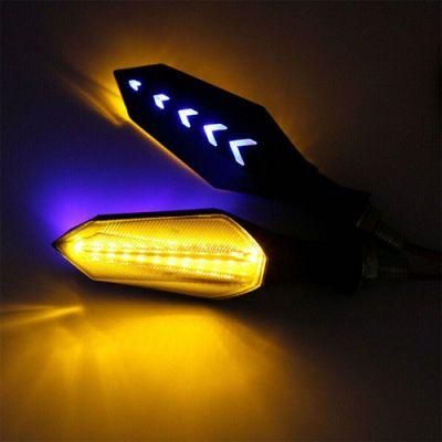 Motorcycle Motorbike Handlebar Lamp 12 LED Flow Type Sequential Indicators Turn Signal Light