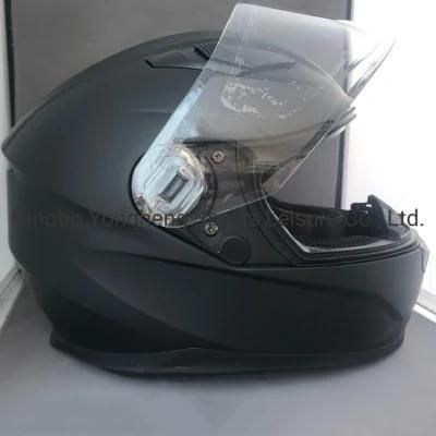Matt Black Dual Visor/Sun Visor Full Face Motorcycle Street Bike Helmet with ECE Certification