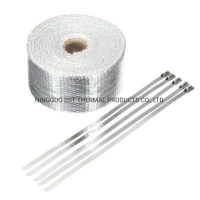 High Temperature Aluminum Foil Fiberglass Heat Wrap Tape