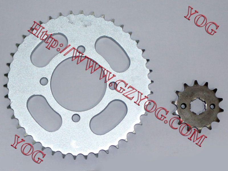 Yog Motorcycle Spare Parts Sprockets Kit 45 Steel for Kmf250/Zx150 Xr250 Bros