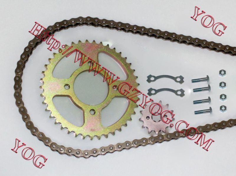 Yog Motorcycle Spare Parts Chain Sprocket Set for Bajaj CT100 Bajaj Bm150 Bajaj Boxer