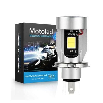 Original Motorcycle LED Headlights H4/HS1/Ba20d/S2 Devil Eye with Aperture Electric Car Bulb