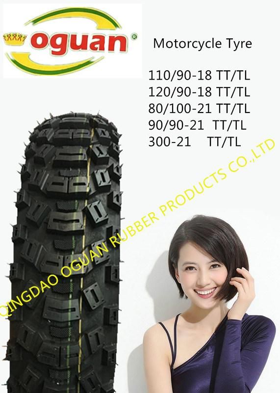 Rubber Tyre Motorcycle Tyre with Inner Tube (300-17)