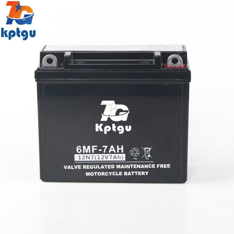 12n7-12V7ah Longer Lifespan AGM Rechargeable Lead Acid Motorcycle Battery