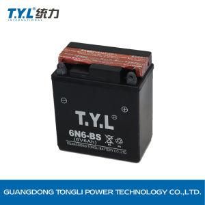 6n6-BS 6V6ah Dry-Charged Mf Lead Acid Motorcycle Battery