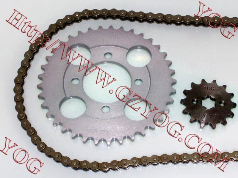 Motorcycle Chain Sprocket Set, Repuestos PARA Motocicletas, Kit De Transmision for Honda C100 Biz100