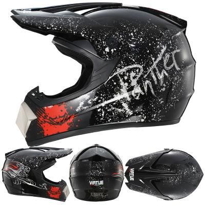 Go Kartoff-Road Helmetfloral [Send Three-Piece Set]Electric Motorcycle Helmet Mountain Downhill Race Full Helmet