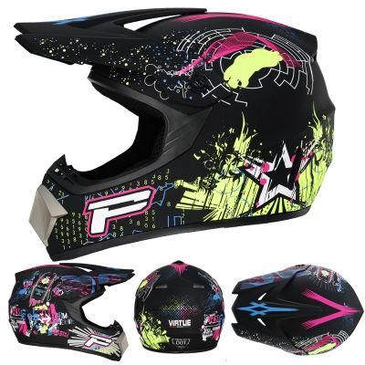 Go Kartoff-Road Helmetasian Black Purple P [Free Three-Piece Set]Electric Motorcycle Helmet Mountain Downhill Race Full Helmet