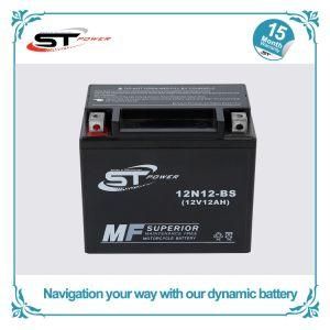 Resists Vibration Heat 210 CCA 12n12-BS 12V 12ah Best Replacement Battery Motorcycle Battery