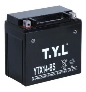 Ytx14-BS 12V14ah Big Gel Mf Motorcycle Battery Lead-Acid