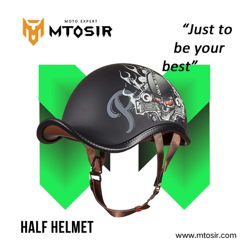 Mtosir Motorcycle Helmet All Seasons Universal Fashion Decal Half Face Electric Bicycle Motorcycle Helmet