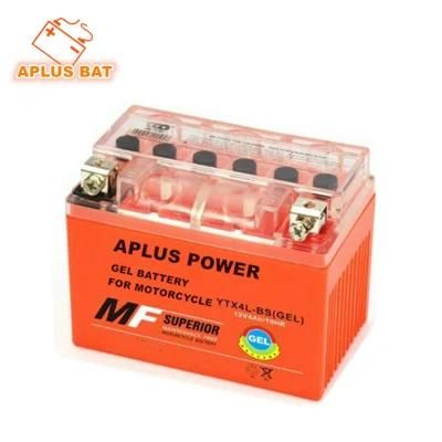 Best Selling Gel Storage Batteries for Motorcycle Ytx4l-BS 12V 4ah