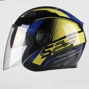 Light-Weighted 3/4 Open Face Motorcycle Helmet Double Visors Good Ventilated