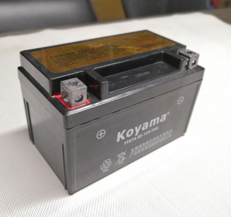 Ytx7a-BS Dry Charged Maintenance Free 12V7ah Motorcycle Battery