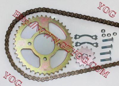 Motorcycle Parts Transmission Kit Sprocket Set for Tvs Victor Glx 125/Tvs Star