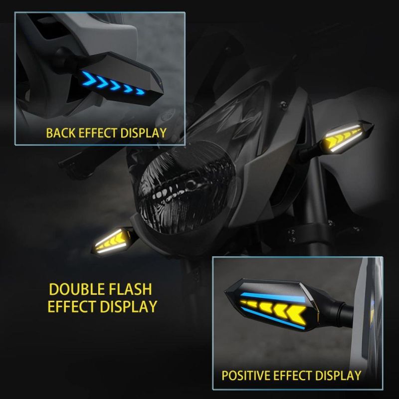 12 LED Chips 12V Motorcycle Daytime Dual Light Warning Signal Turn Lights with Universal 10mm Screws
