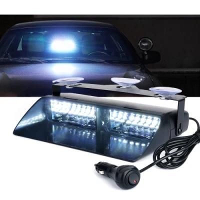 High Brightness White Xprite Car 16 LED 18 Flashing Pattern Emergency Vehicle Dash Warning Light