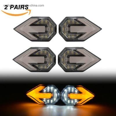 Amber White Motorcycle Turn Signals LED Lamp Tail Light Blinker Brake Stop Bulbs