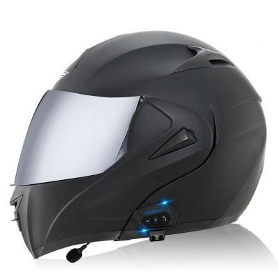 Factory Hot Sale Matte Black Silver Plated Mirrormotorcycle Helmethelmet Motorcycle Bluetooth Headsethello Kitty Motorcycle Helmet