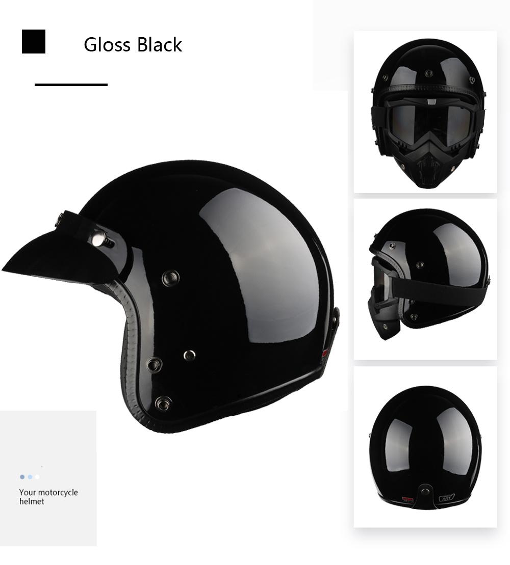 Asco Moto Vintage Motorcycle Helmet Jet Capacetes De Motociclista Vespa Cascos PARA Moto Cafe Racer Open Face