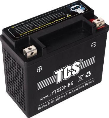 12V 20AH TCS Sealed Maintenance Motorcycle Battery for Common motorcycle