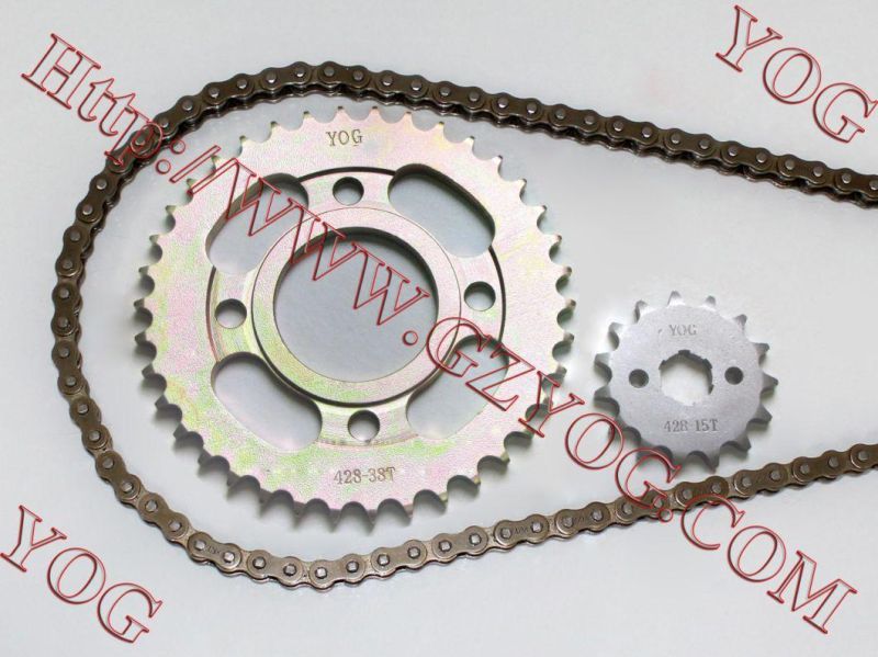 Yog Motorcycle Chain System Chain Sprocket Kit Tvs Victor Glx125 Tvs125