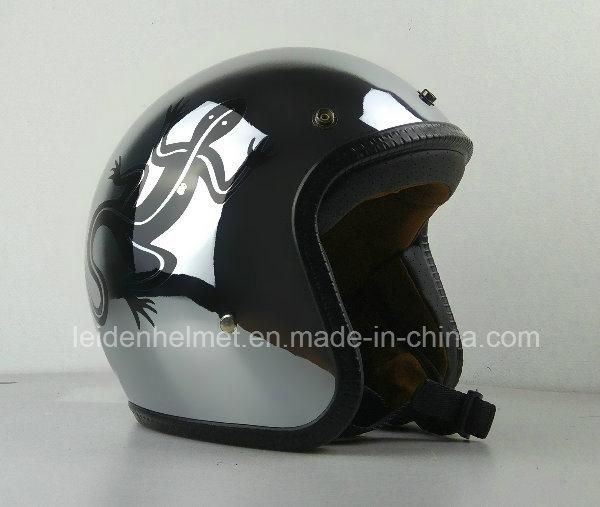 Silver Plating Open-Face Helmet for Motorcycle.