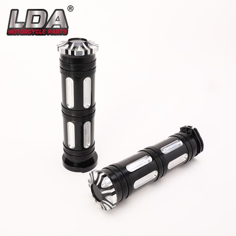 a Pair of Black Aluminum Motorcycle Handle Grips for Harley